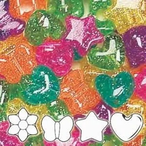 Mixed Pony Beads - Jelly Sparkle (300 Pack)