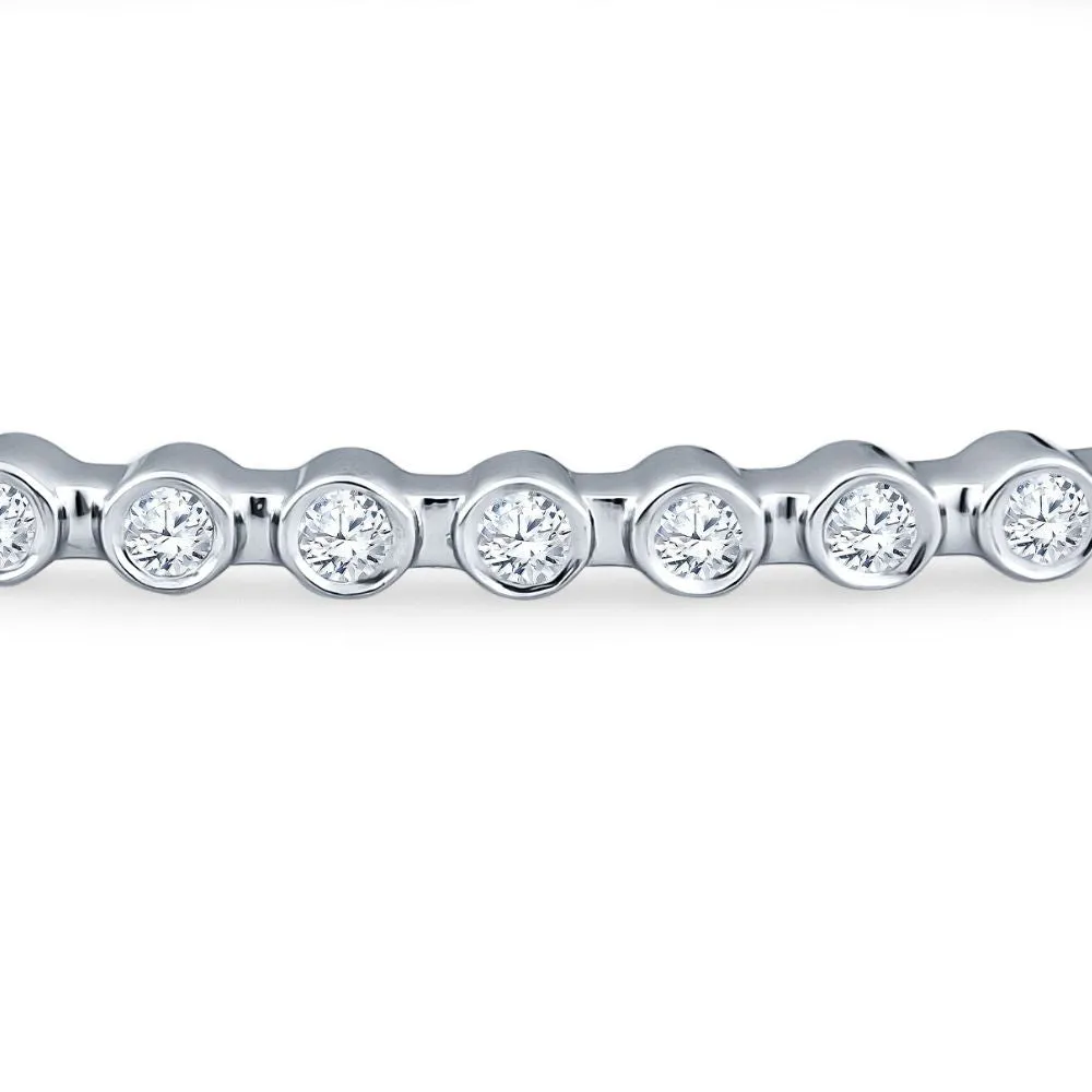 Modern Diamond Bezel Bangle