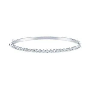 Modern Diamond Bezel Bangle