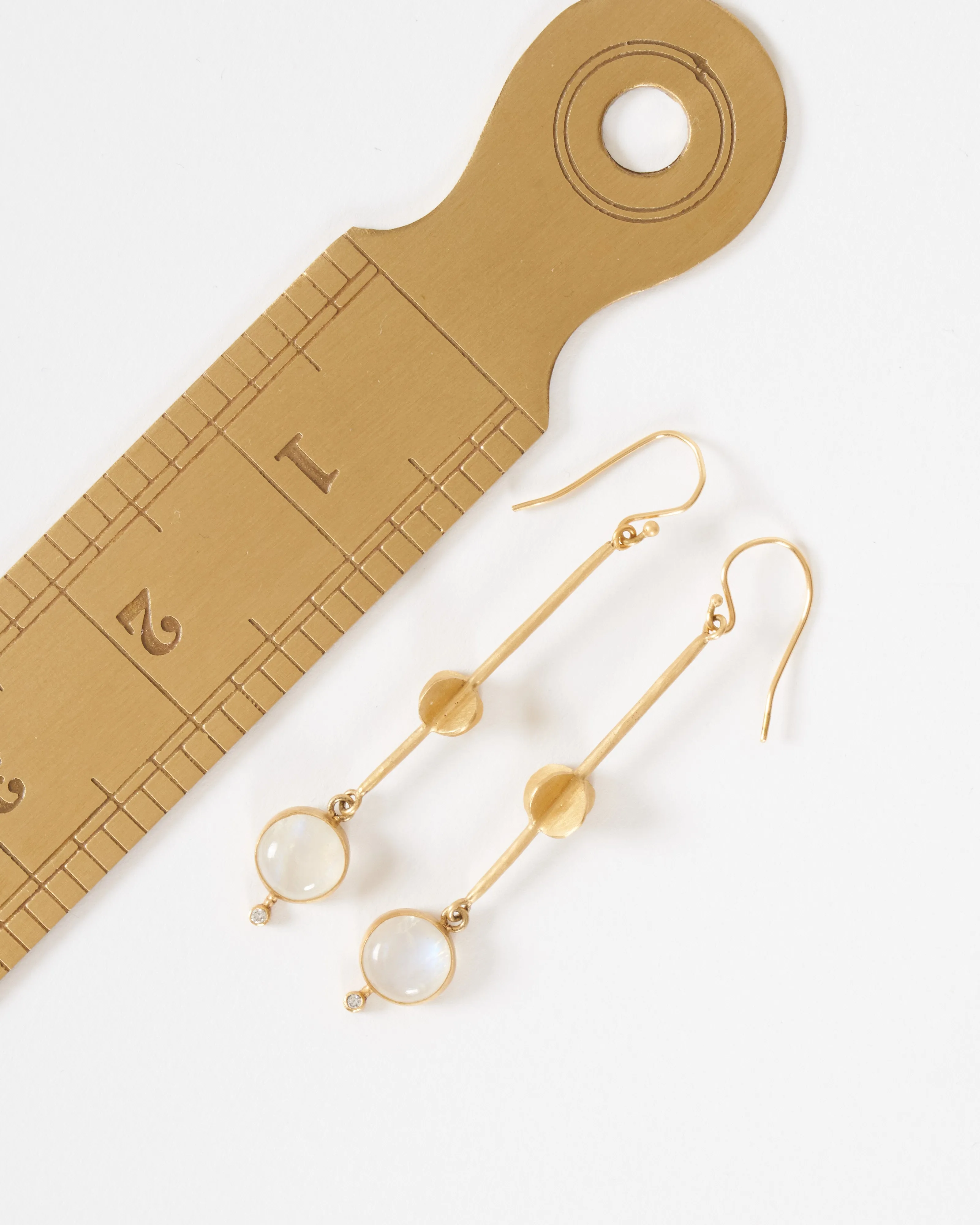 moonstone circle earrings