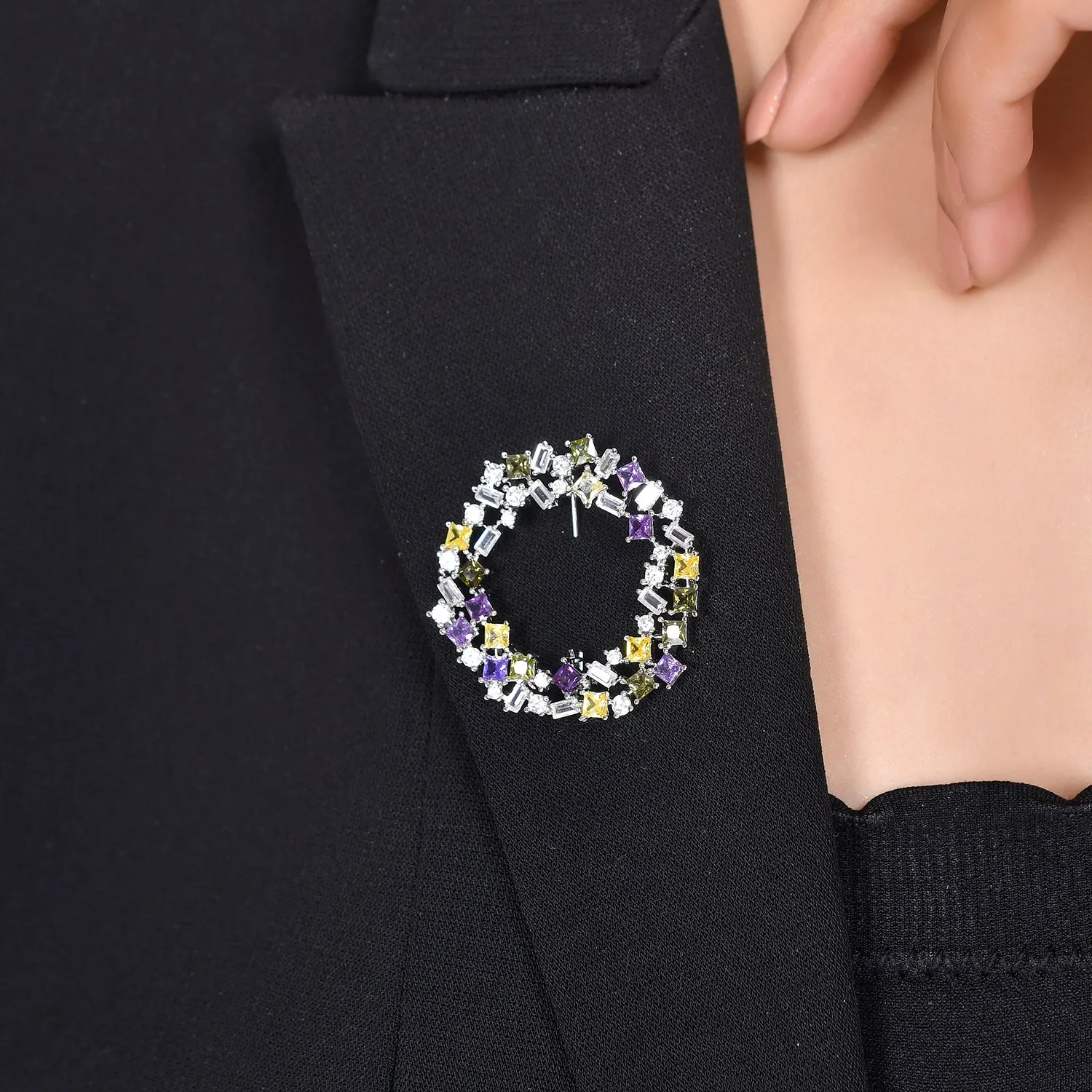Mosaic Circle Of Radiance Brooch