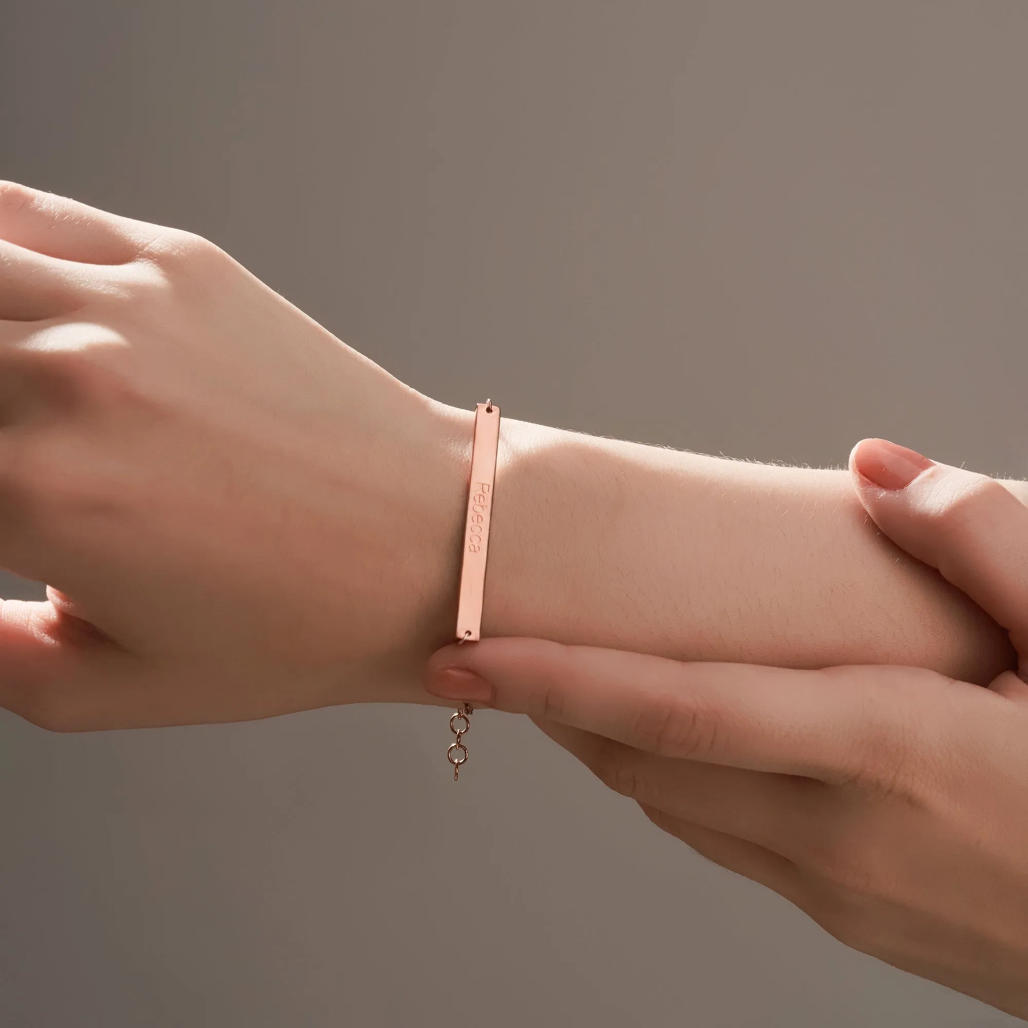 Mysha Personalized Bar of Strength Bracelet