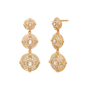 Nora White Diamond Drop Earrings