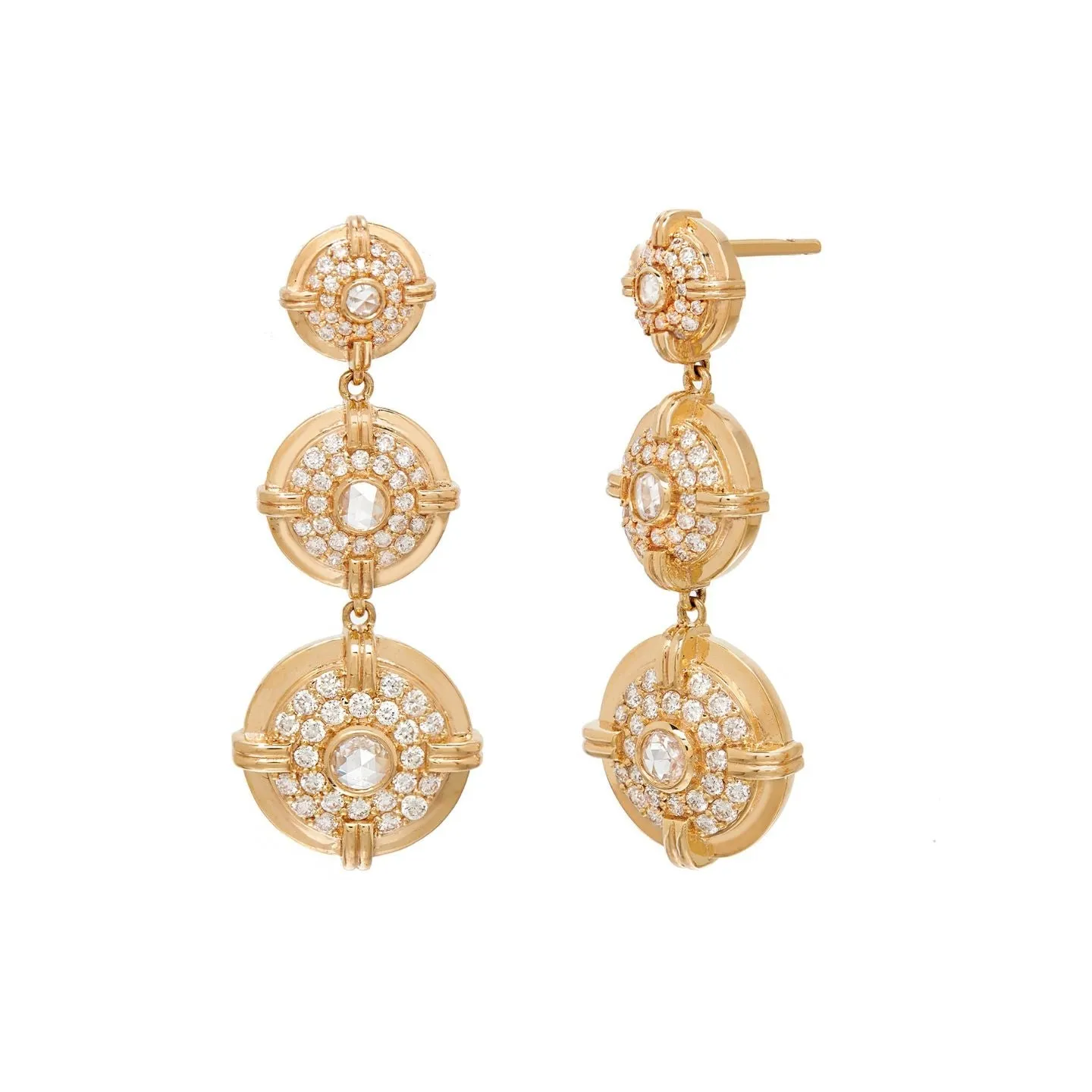 Nora White Diamond Drop Earrings