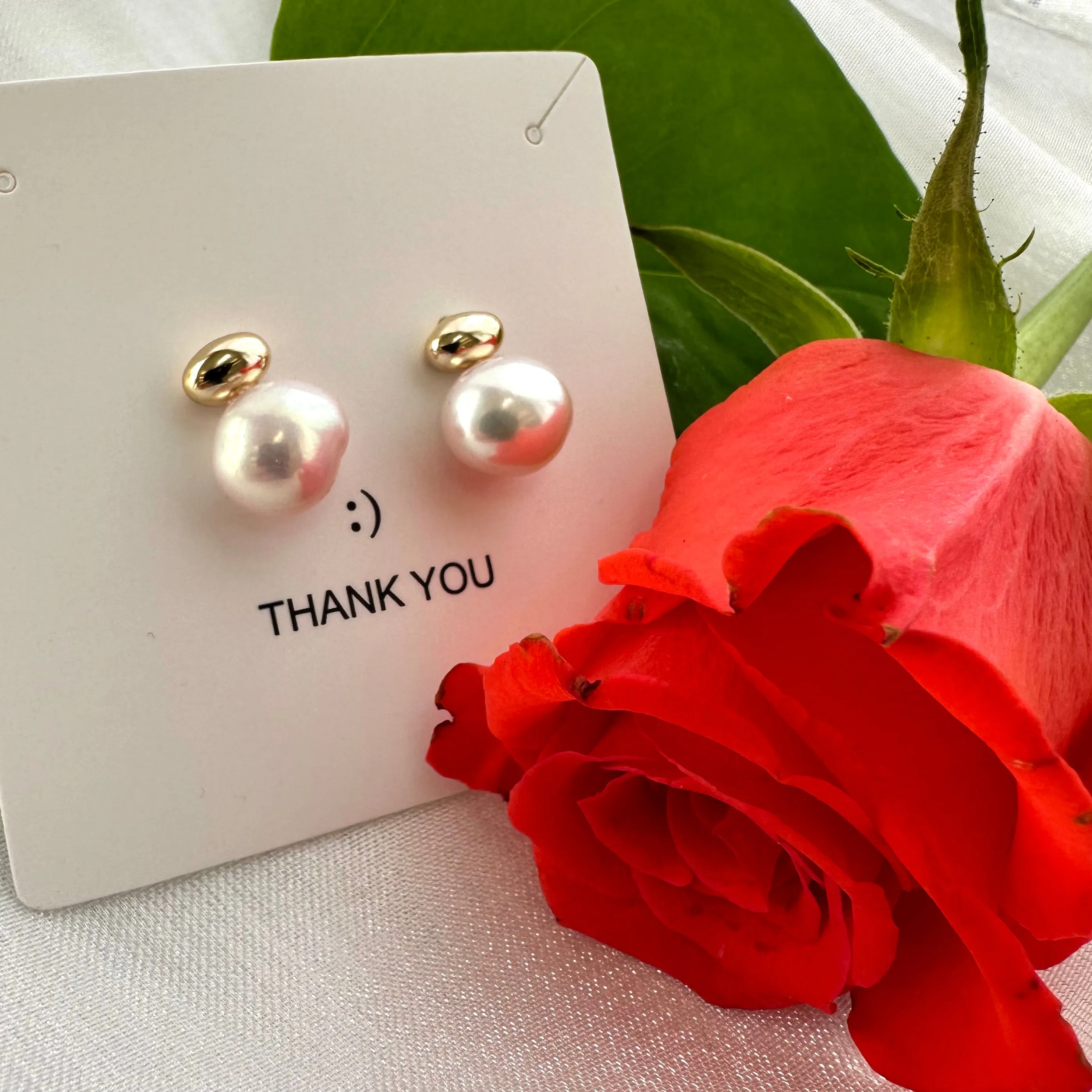 Nugget Pearl Stud Earrings, Gold Vermeil