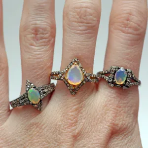 Opal Diamonds Rings