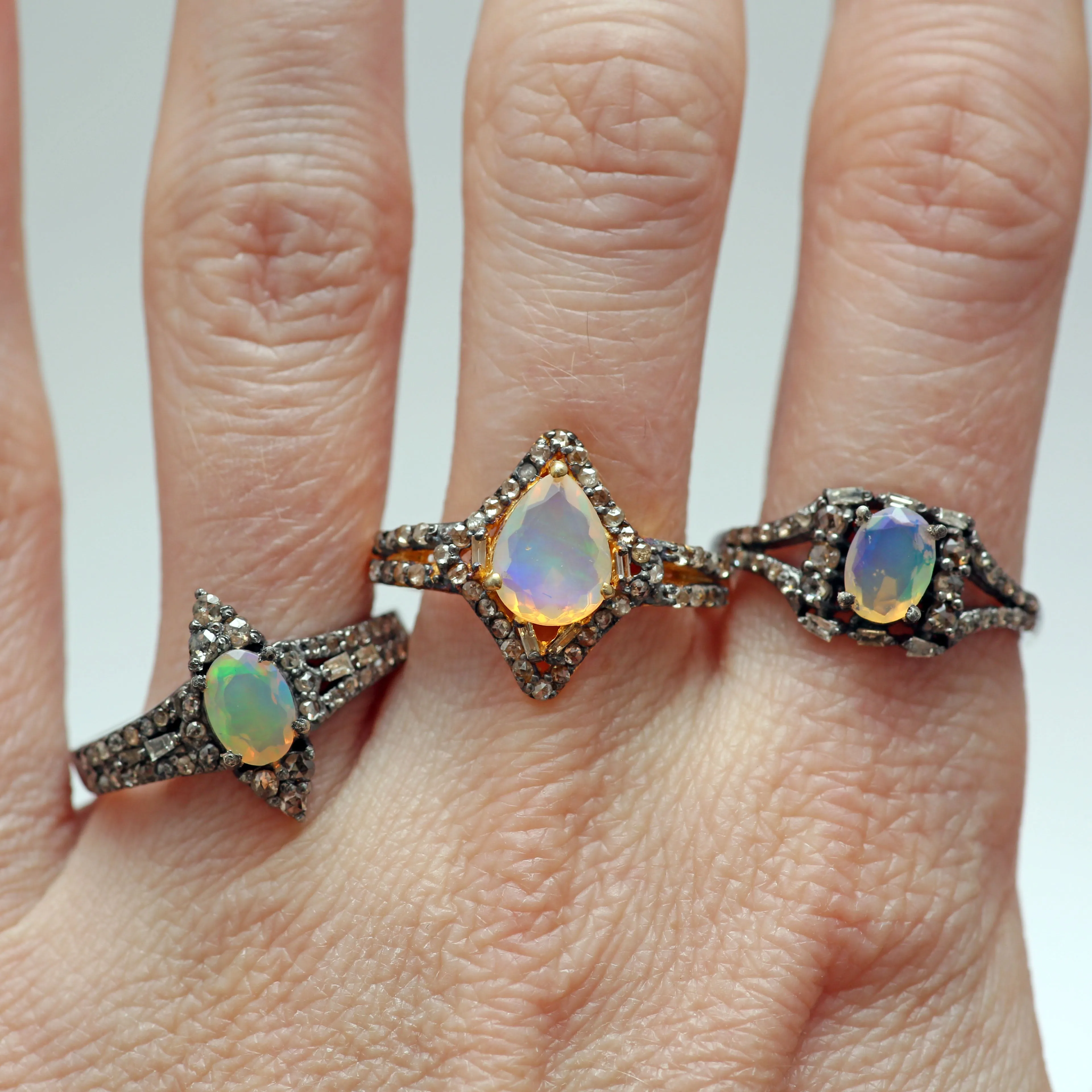 Opal Diamonds Rings