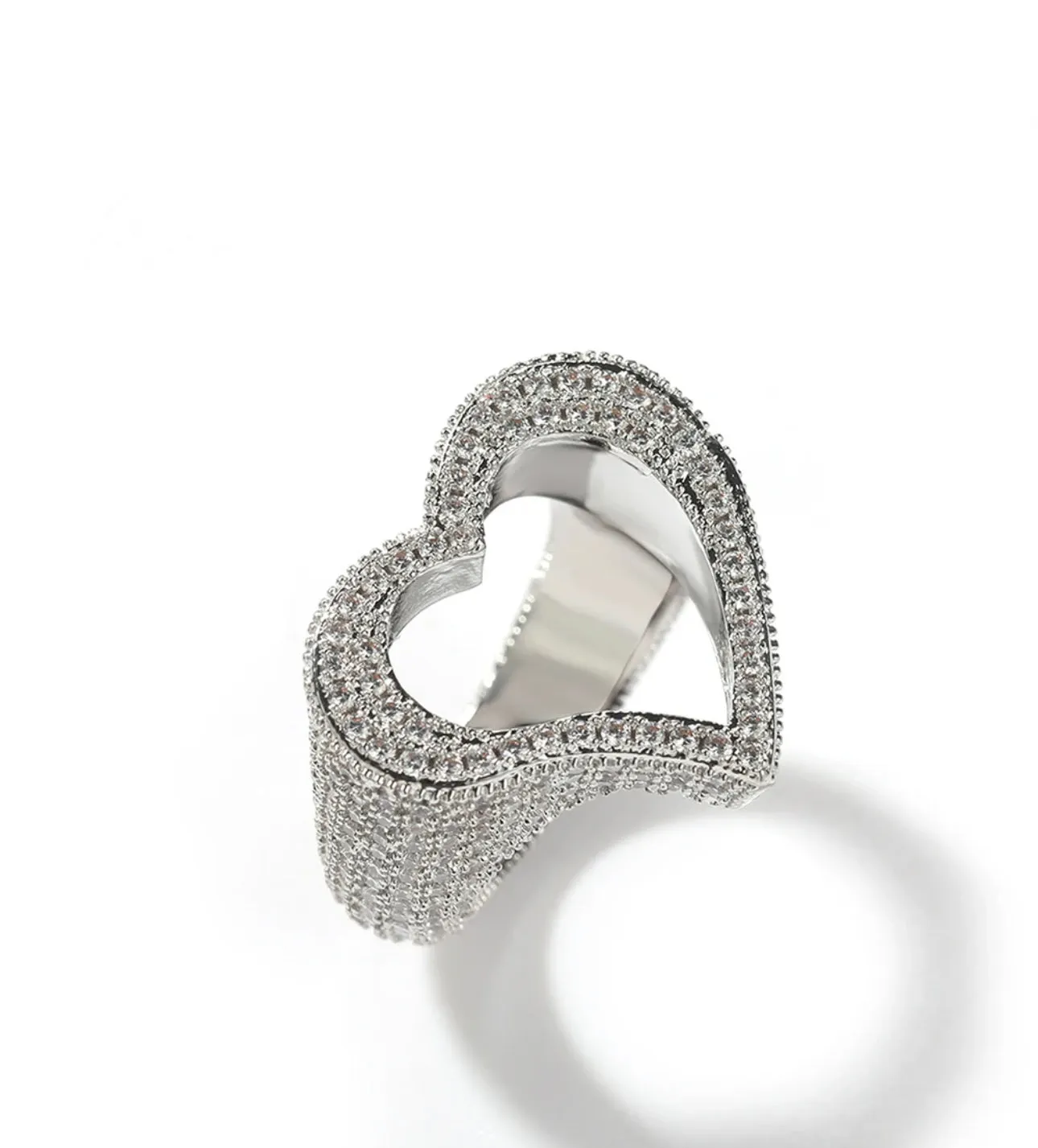 OPEN HOLLOW HEART RING