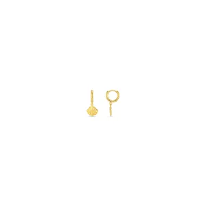Orelia Shell Charm Micro Hoop Earrings - ORE30746