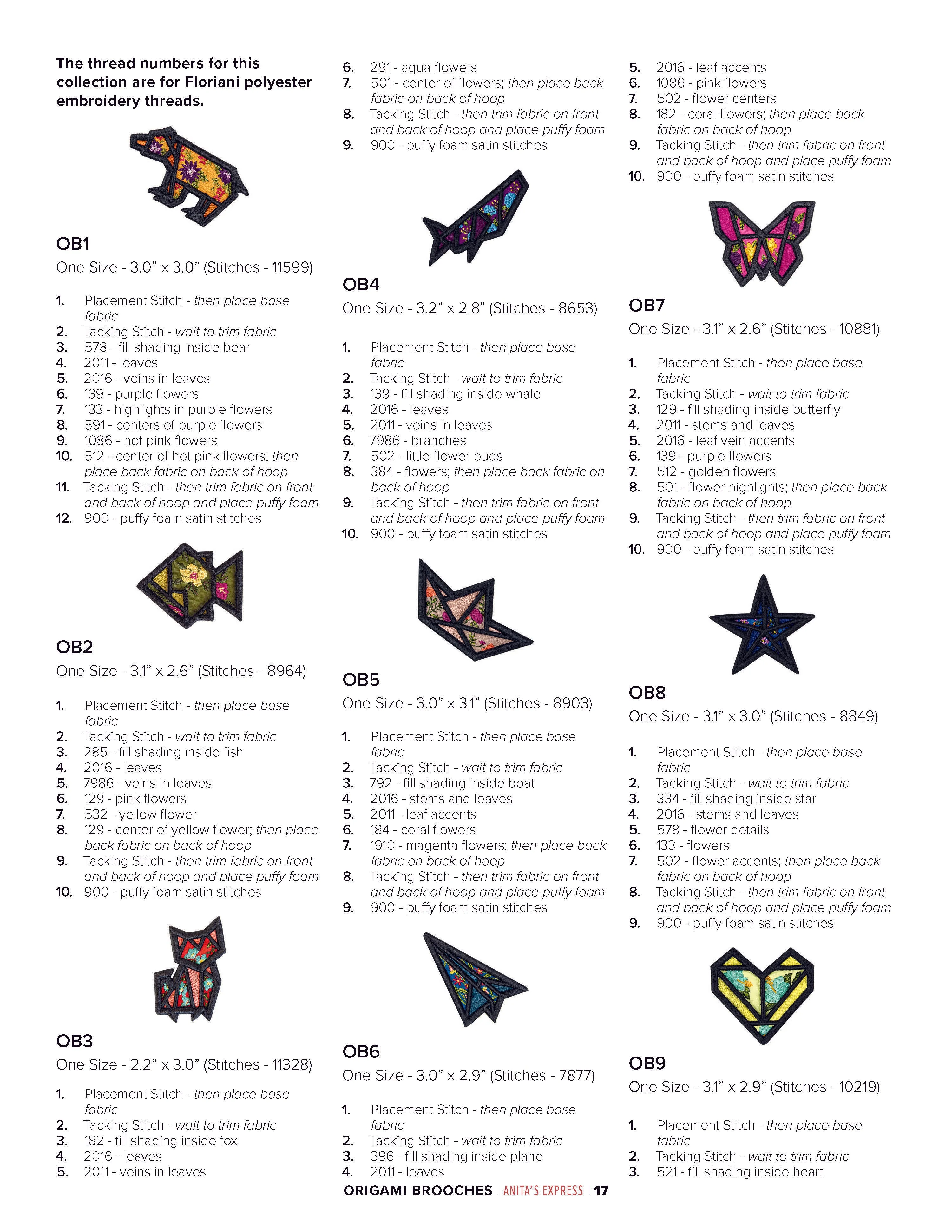 Origami Brooches