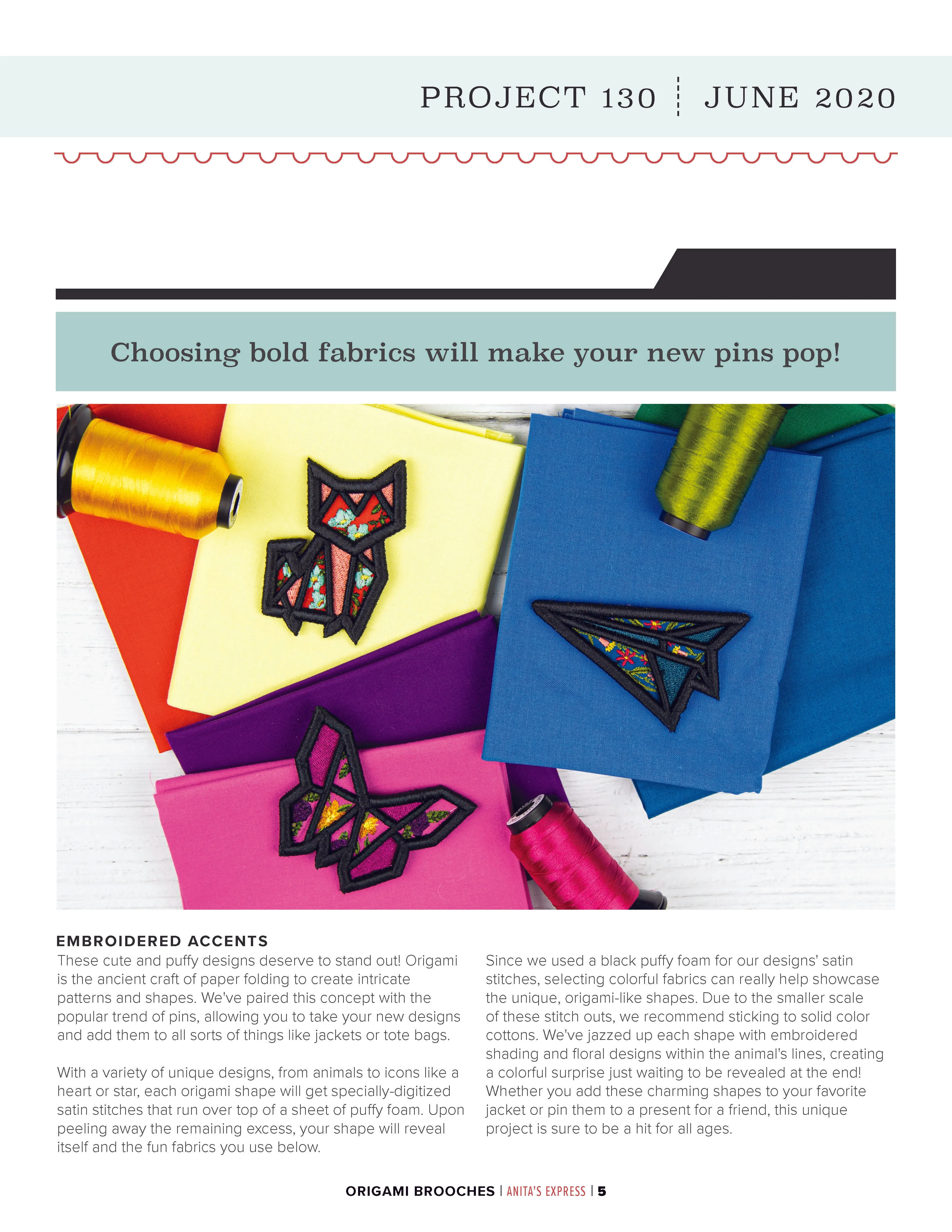 Origami Brooches