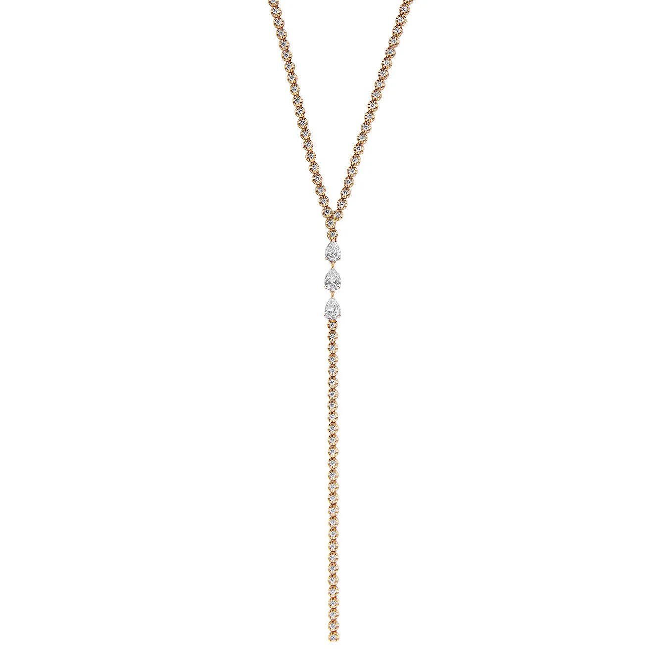 Orin Long Pear Diamond Lariat