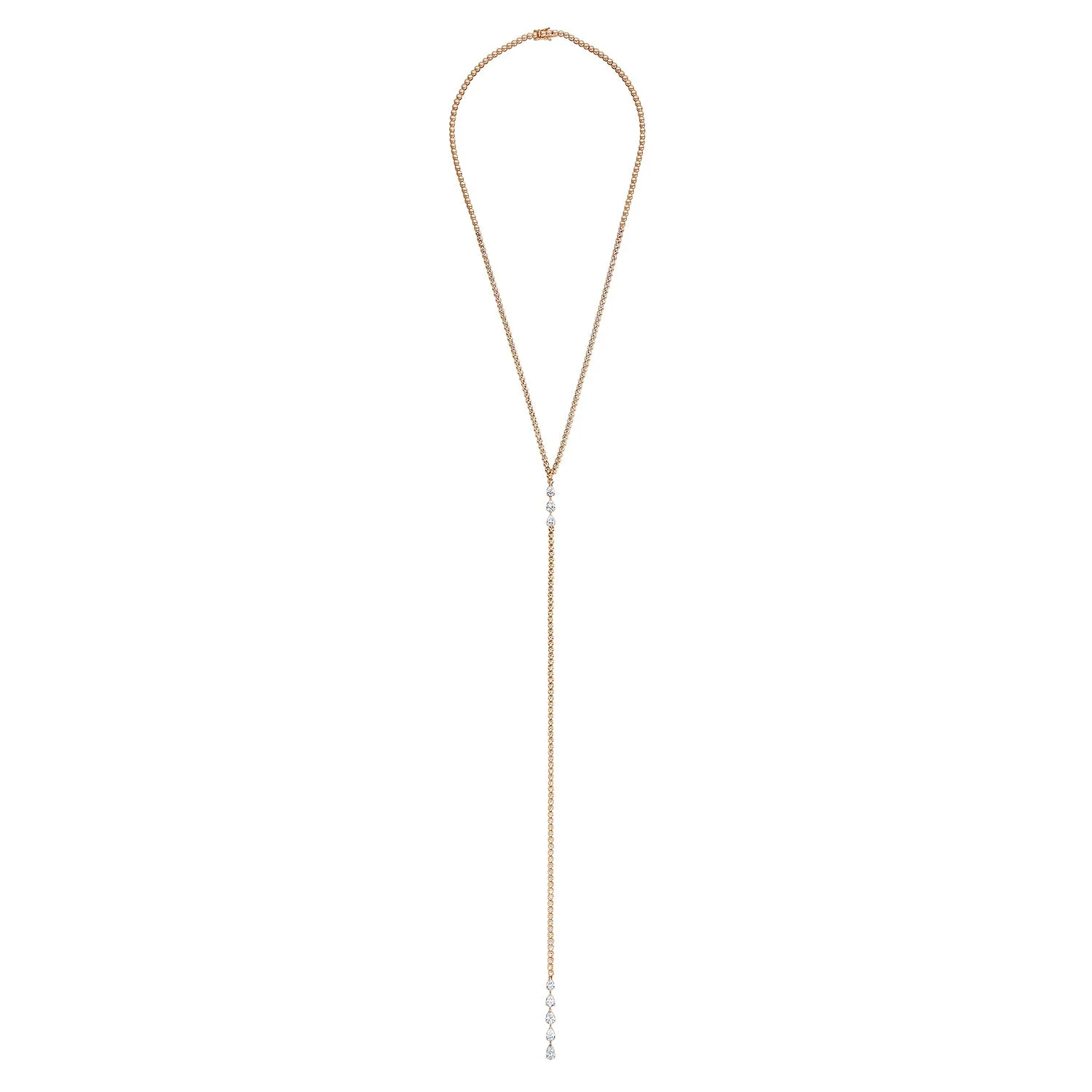 Orin Long Pear Diamond Lariat