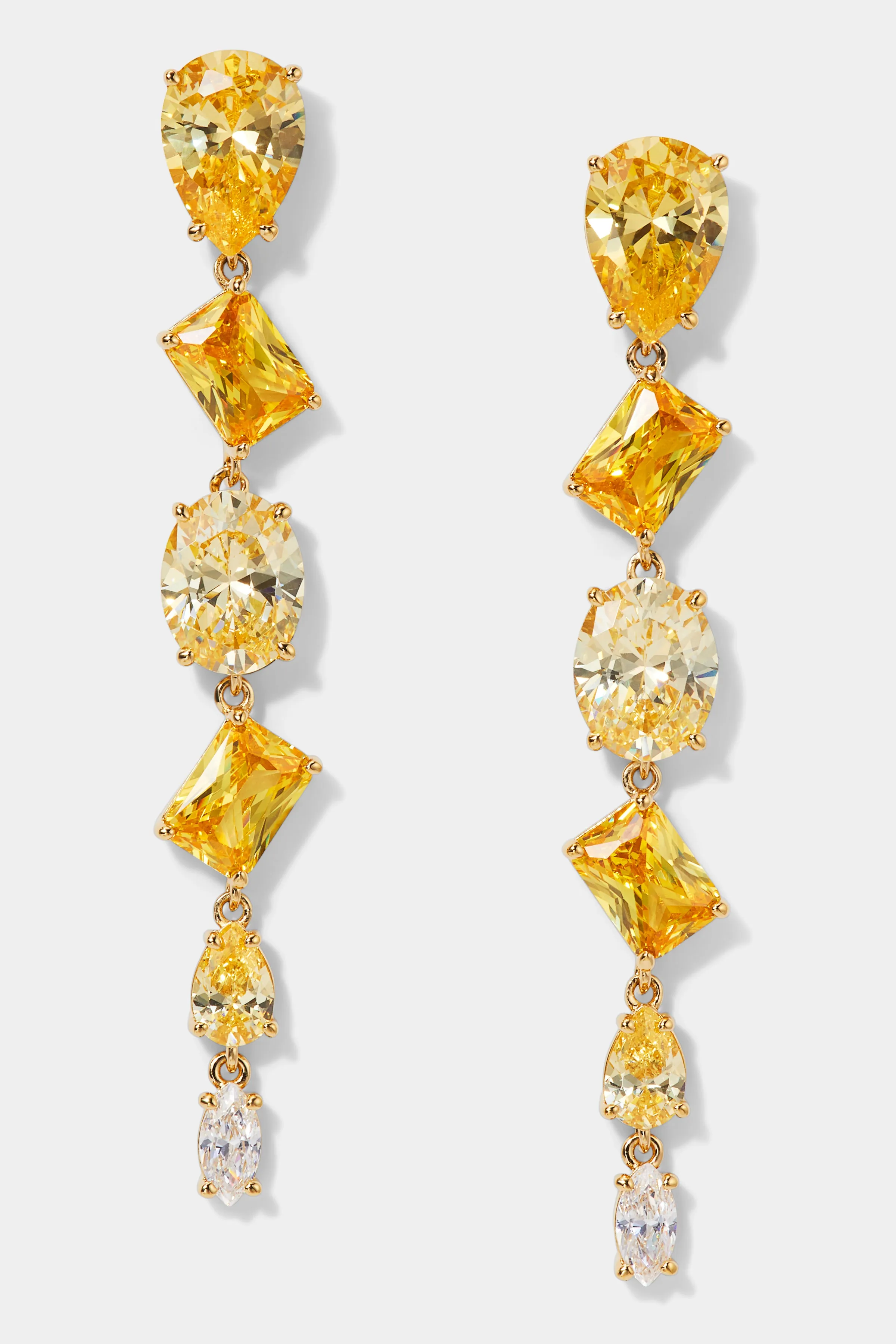 PALM SPRINGS YELLOW LINEAR EARRINGS