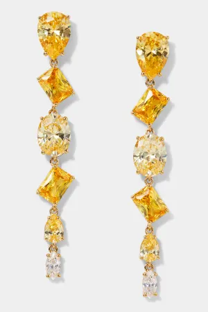 PALM SPRINGS YELLOW LINEAR EARRINGS