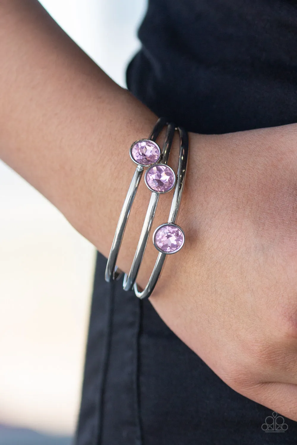 Paparazzi Be All You Can BEDAZZLE - Pink Bangle Bracelets