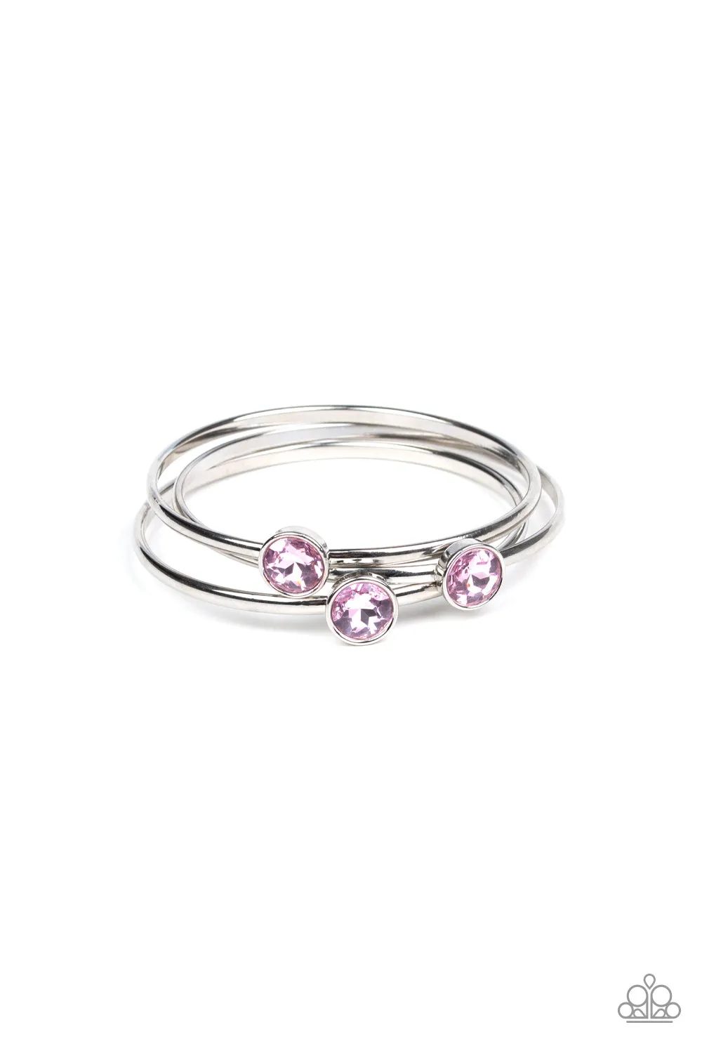 Paparazzi Be All You Can BEDAZZLE - Pink Bangle Bracelets
