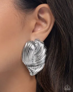 Paparazzi Carnivale Confidence - Silver Earrings
