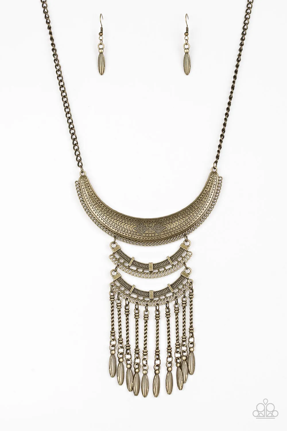 Paparazzi - Eastern Empress - Brass Necklace