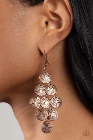 Paparazzi - How CHIME Flies - Copper Earrings