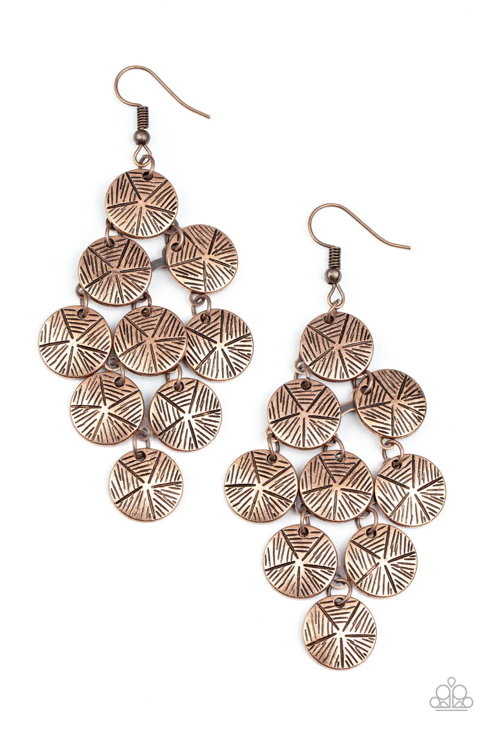 Paparazzi - How CHIME Flies - Copper Earrings