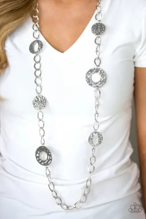 Paparazzi Industrial Mayhem - Silver Necklace