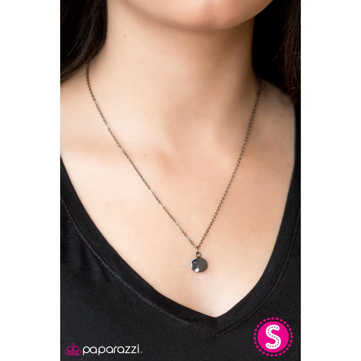 Paparazzi Inner Simplicity Black Necklace & Earrings Set