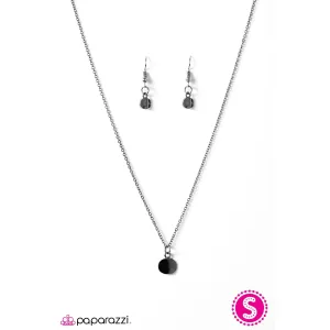 Paparazzi Inner Simplicity Black Necklace & Earrings Set
