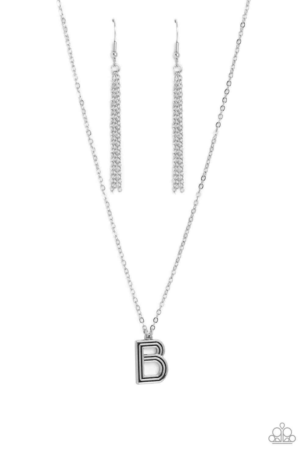 Paparazzi Leave Your Initials - Silver Letter “B”