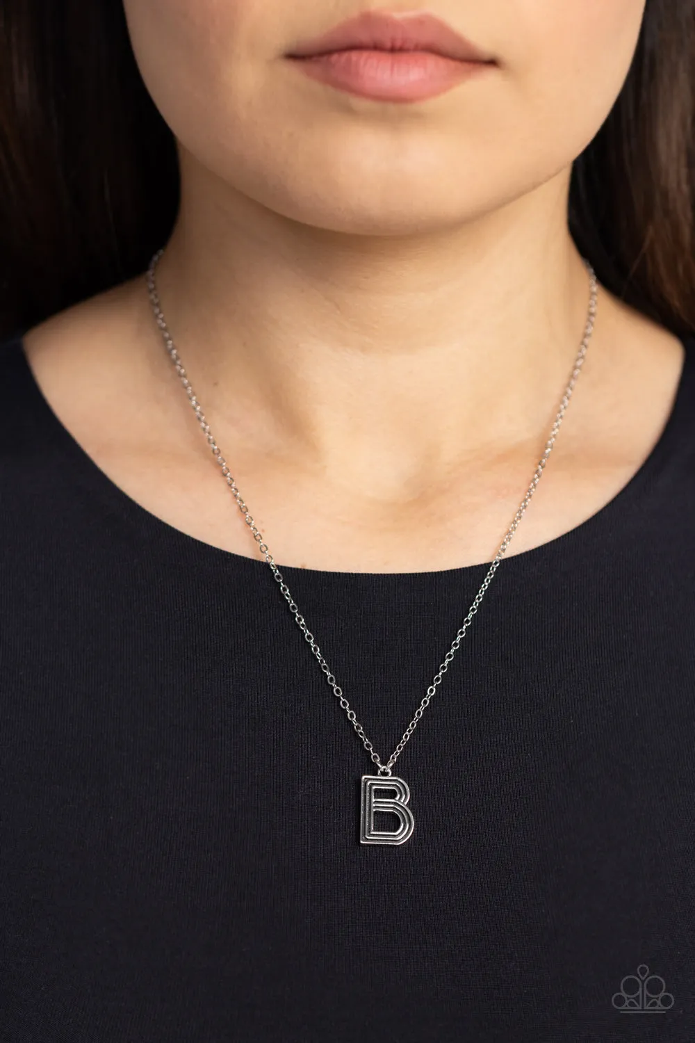 Paparazzi Leave Your Initials - Silver Letter “B”