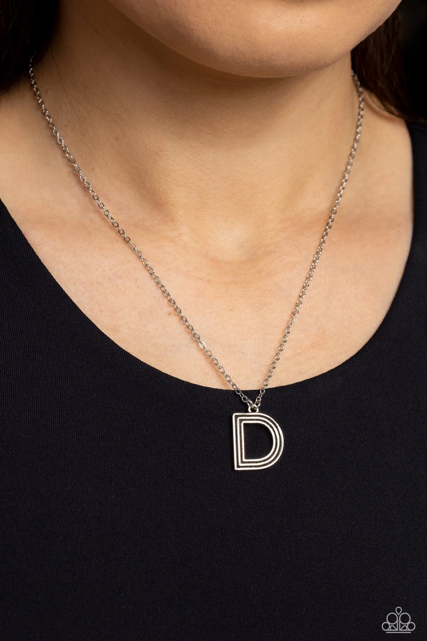 Paparazzi Leave Your Initials - Silver Letter D