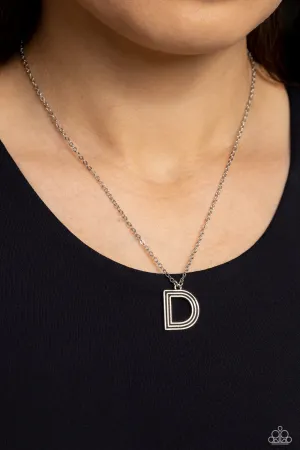 Paparazzi Leave Your Initials - Silver Letter D