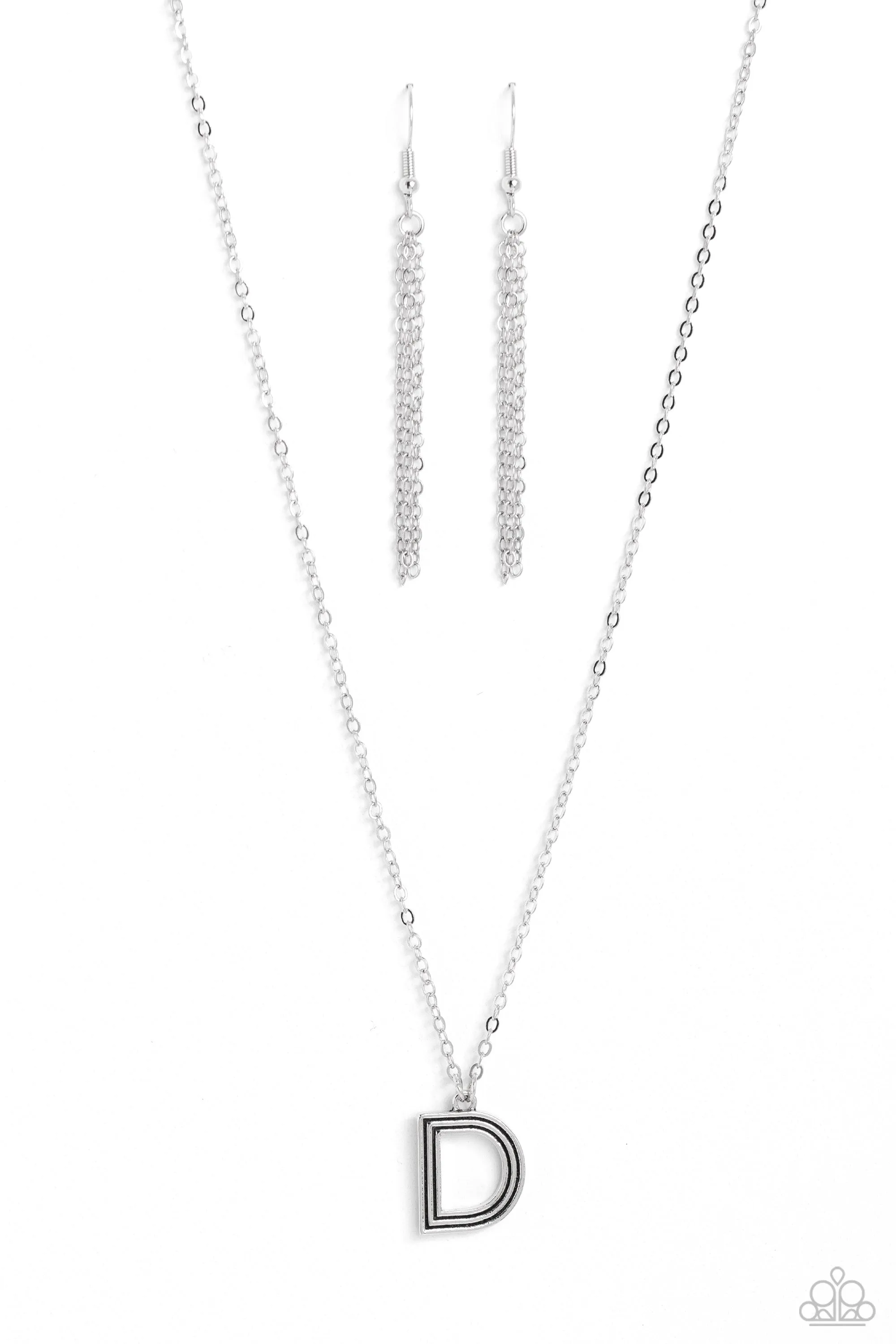 Paparazzi Leave Your Initials - Silver Letter D
