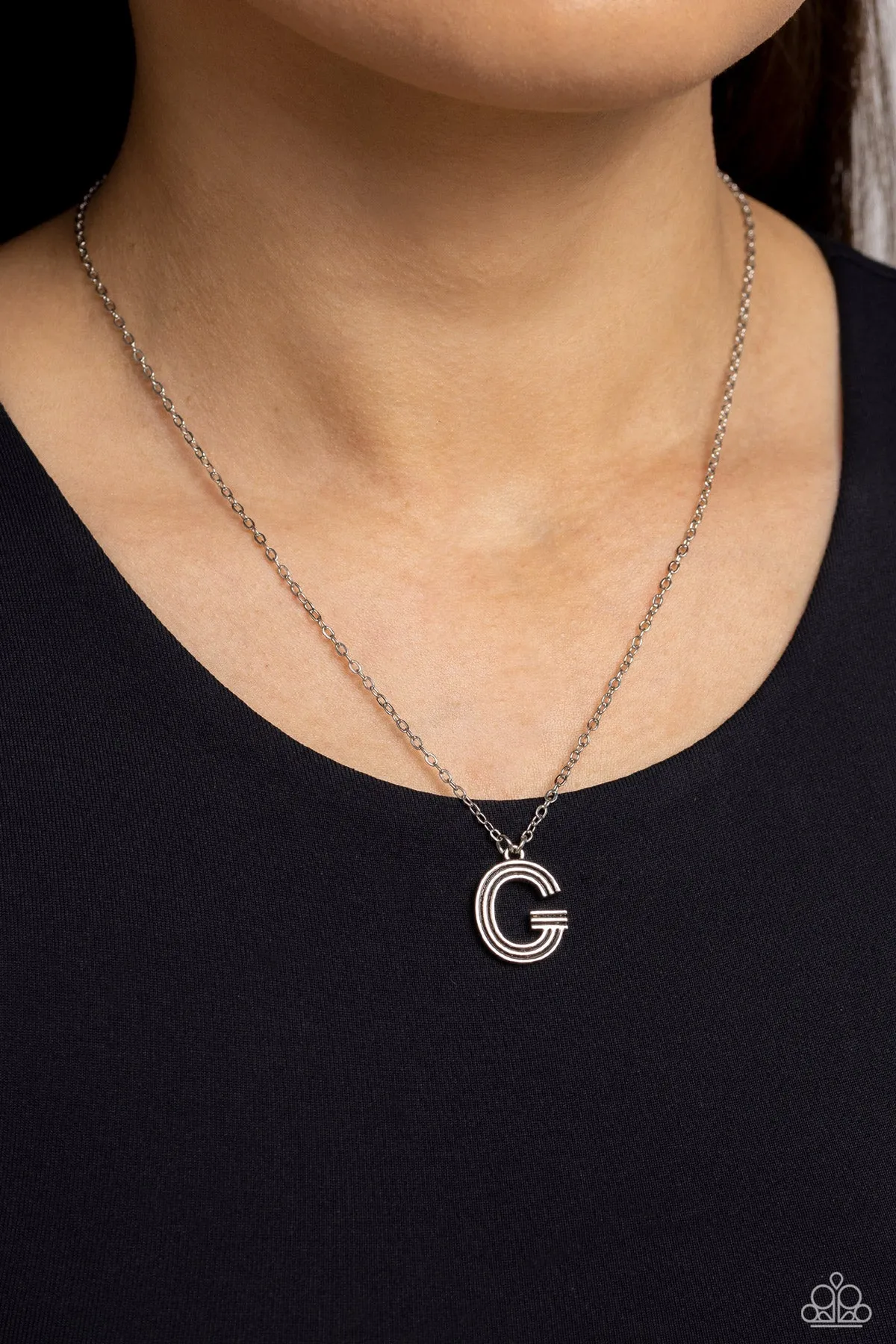 Paparazzi Leave Your Initials - Silver Letter “G”