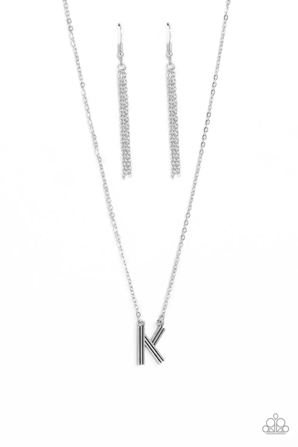 Paparazzi Leave Your Initials - Silver Letter “K”