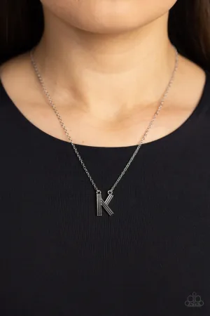 Paparazzi Leave Your Initials - Silver Letter “K”