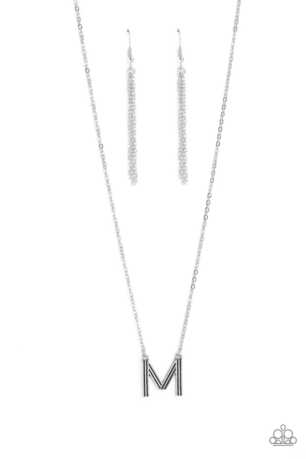Paparazzi Leave Your Initials - Silver Letter M