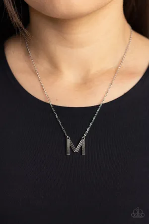 Paparazzi Leave Your Initials - Silver Letter M