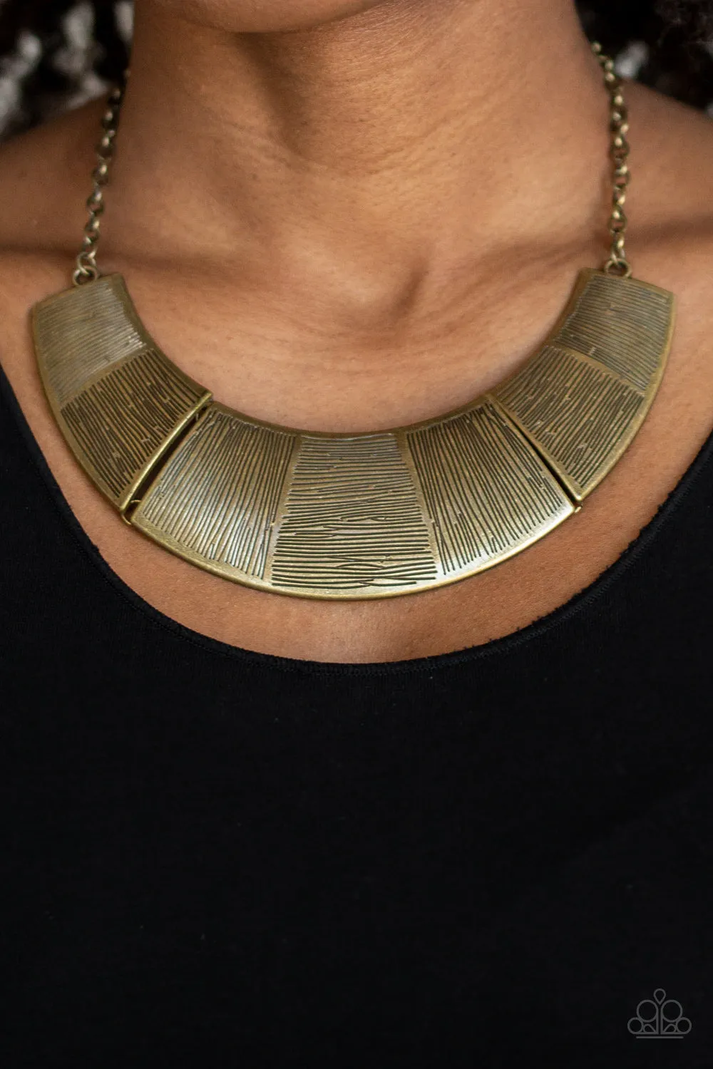 Paparazzi More Roar Necklace Brass