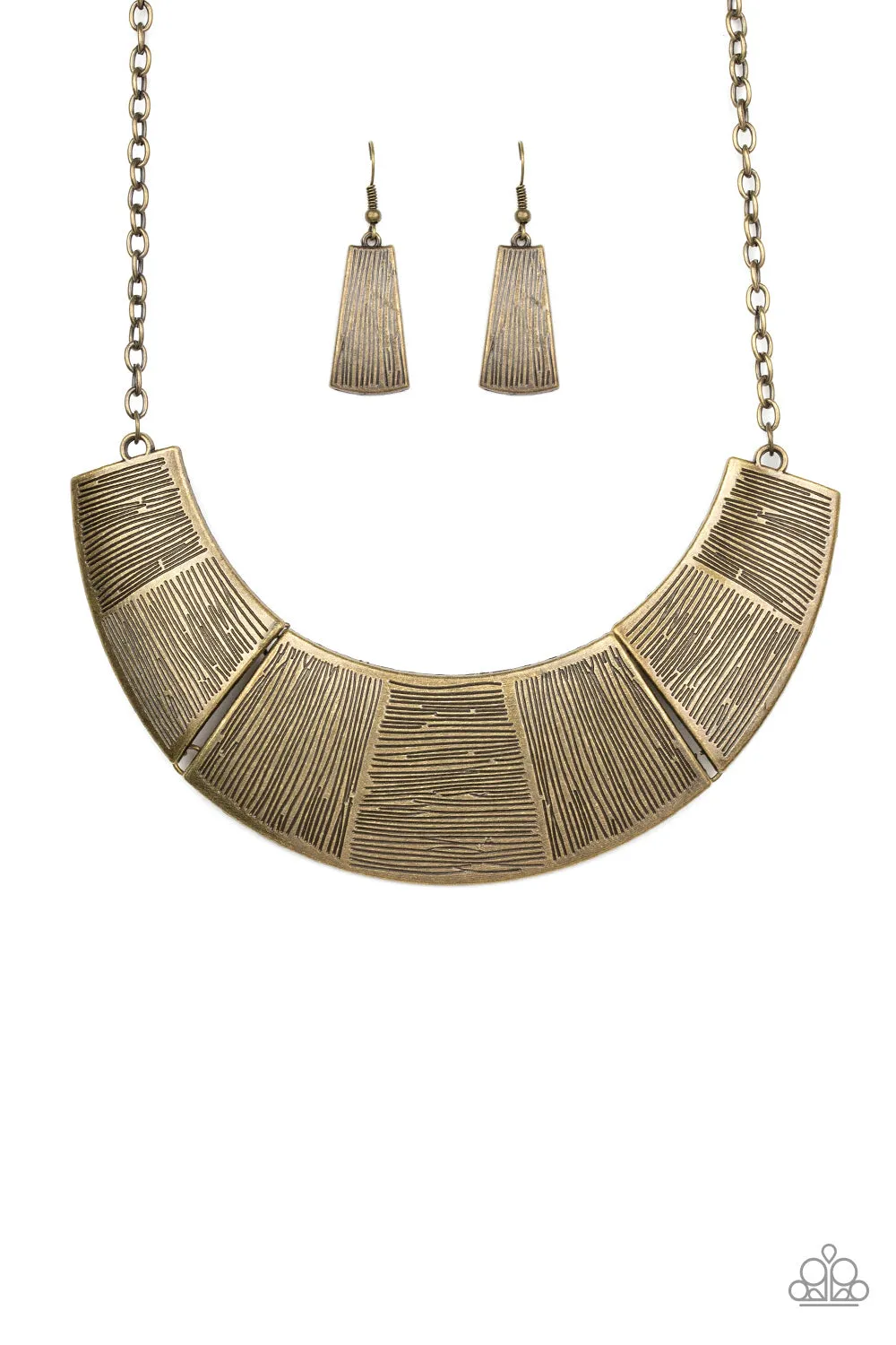 Paparazzi More Roar Necklace Brass