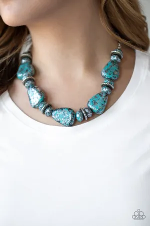 Paparazzi - Prehistoric Fashionista  Blue Necklace