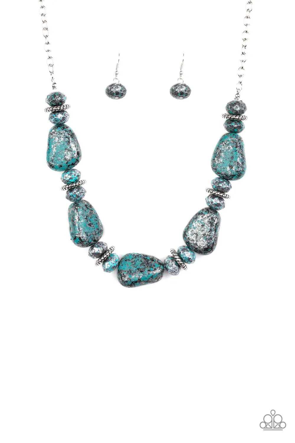 Paparazzi - Prehistoric Fashionista  Blue Necklace