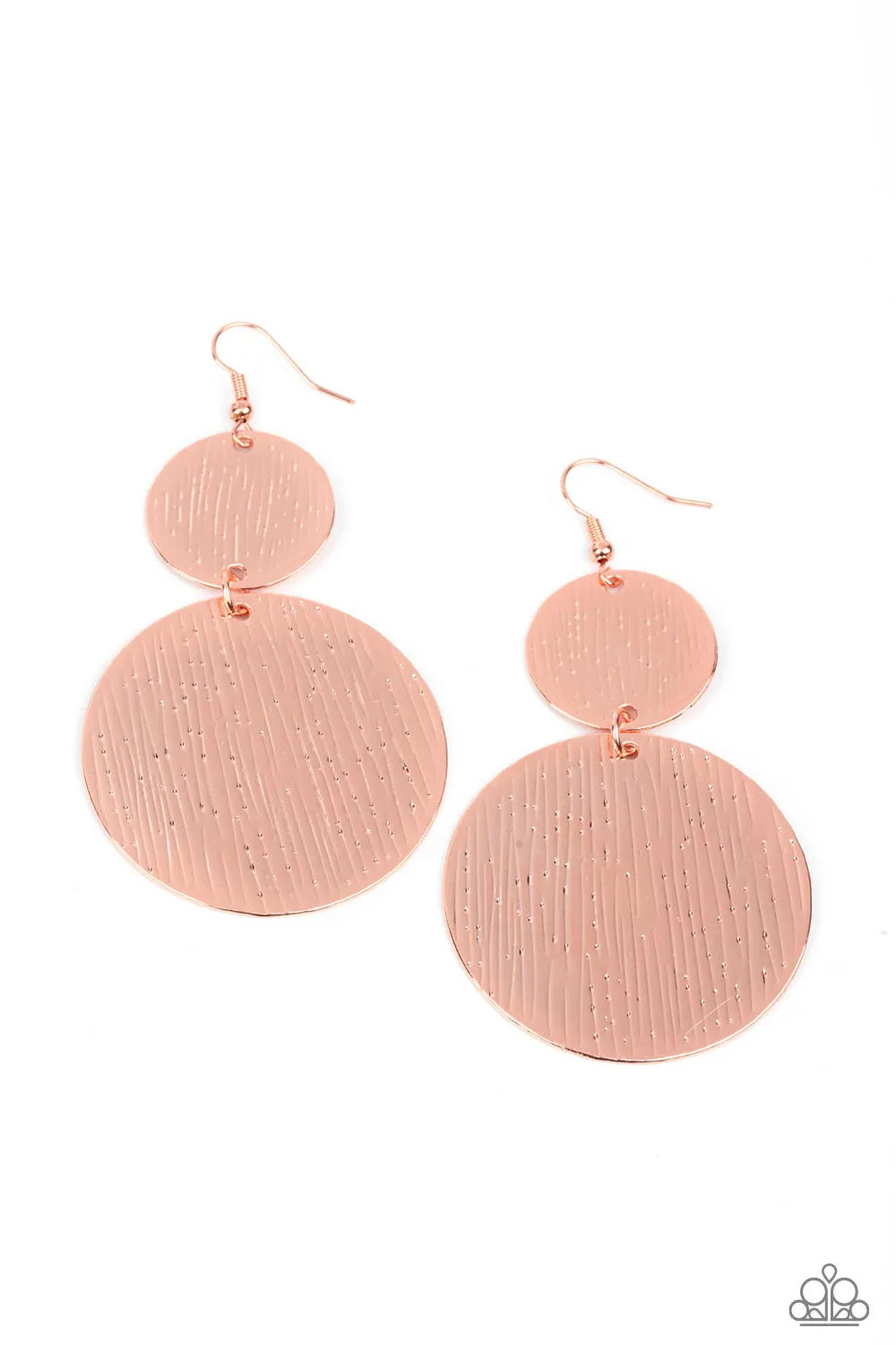 Paparazzi Status CYMBAL - Copper Earrings
