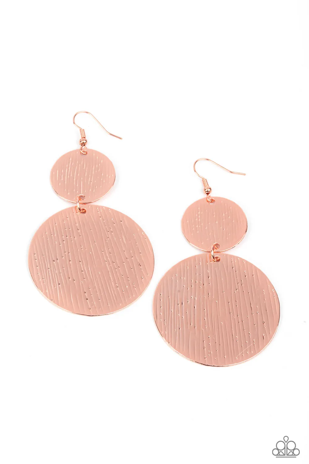 Paparazzi Status CYMBAL - Copper Earrings