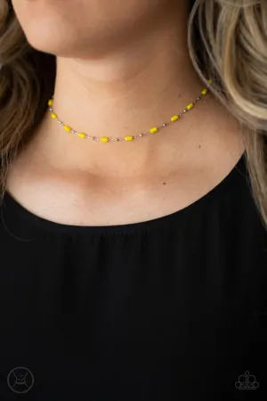 Paparazzi Urban Expo - Yellow Choker Necklace