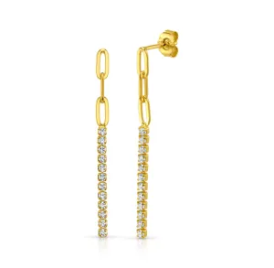 PAPERCLIP CASCADE EARRINGS, GOLD