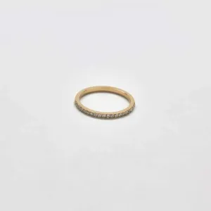 Pave Gold Stacking Ring