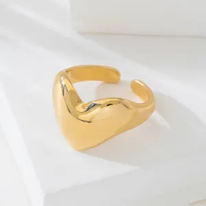 peach gold heart open index finger ring JLTR0527