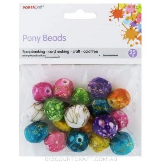Pebble Beads with Gold Lines 25g