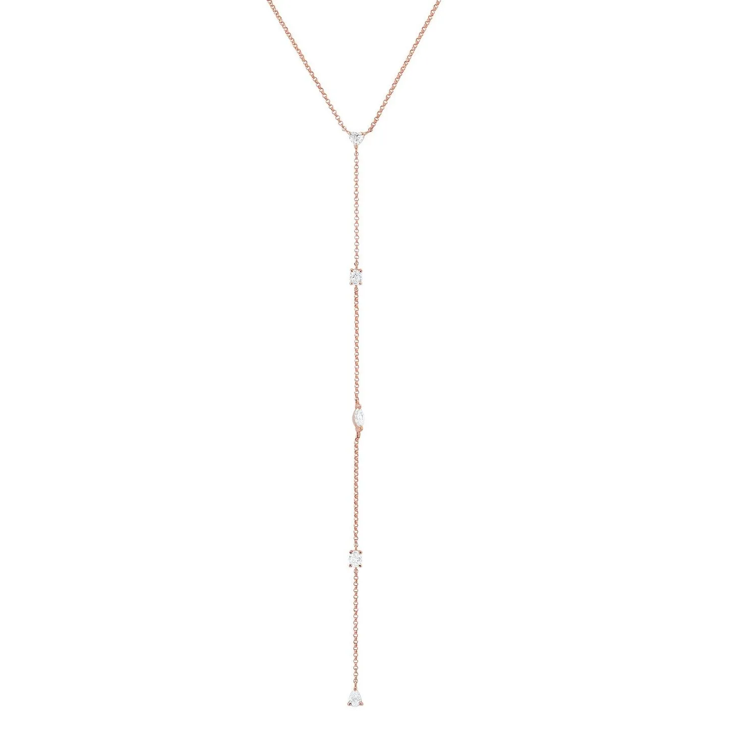 Perfect Your Plunge Multi-Shape Diamond Lariat